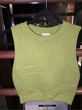 Le Lis Bright Lime Green Knit Sweater
